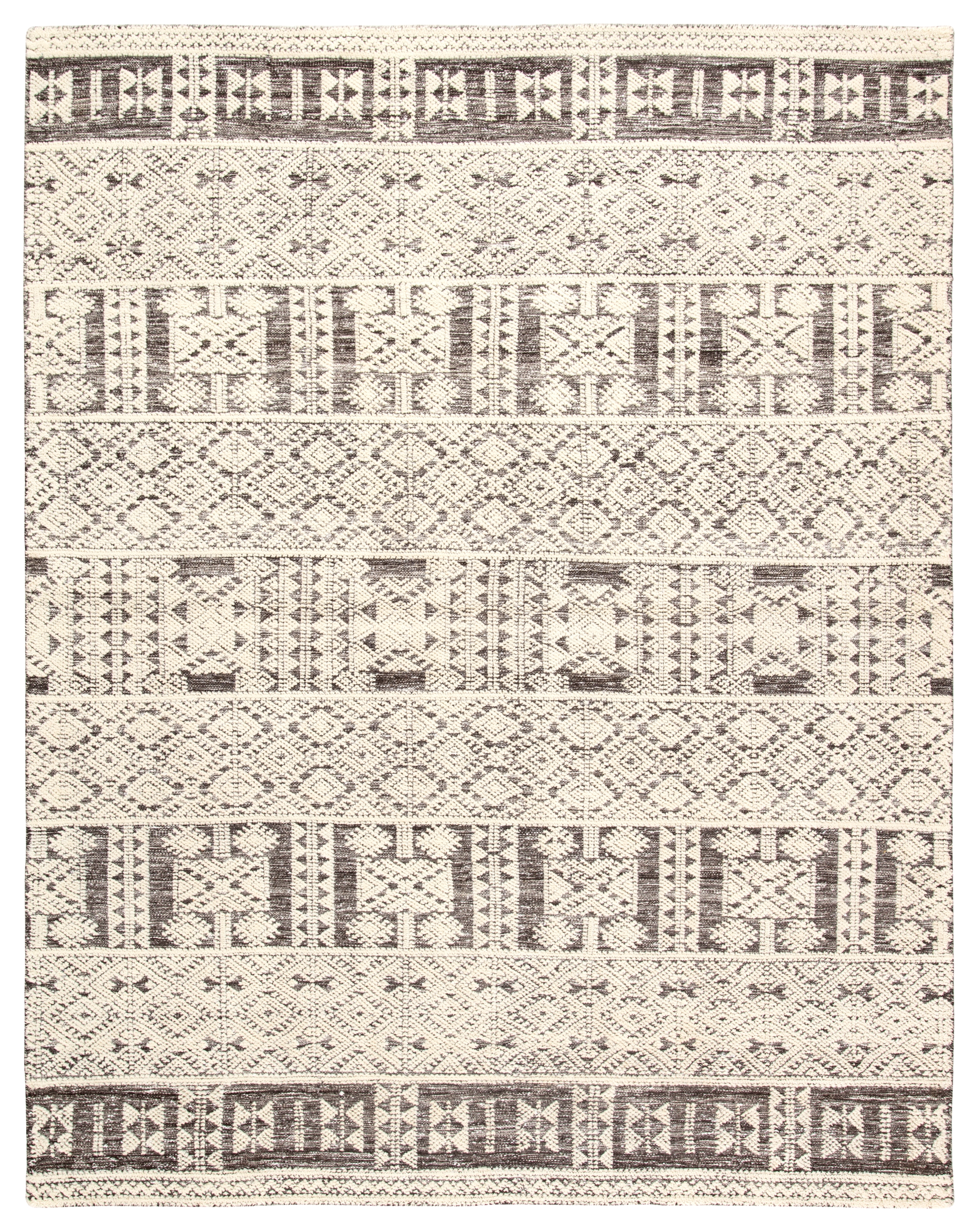 Origins Hand-Knotted Tribal Ivory/ Gray Area Rug (7'10"X10'10") - Image 0