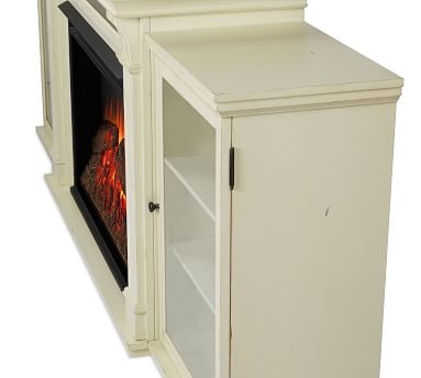 Trace Electric Fireplace Media Cabinet, Black - Image 2