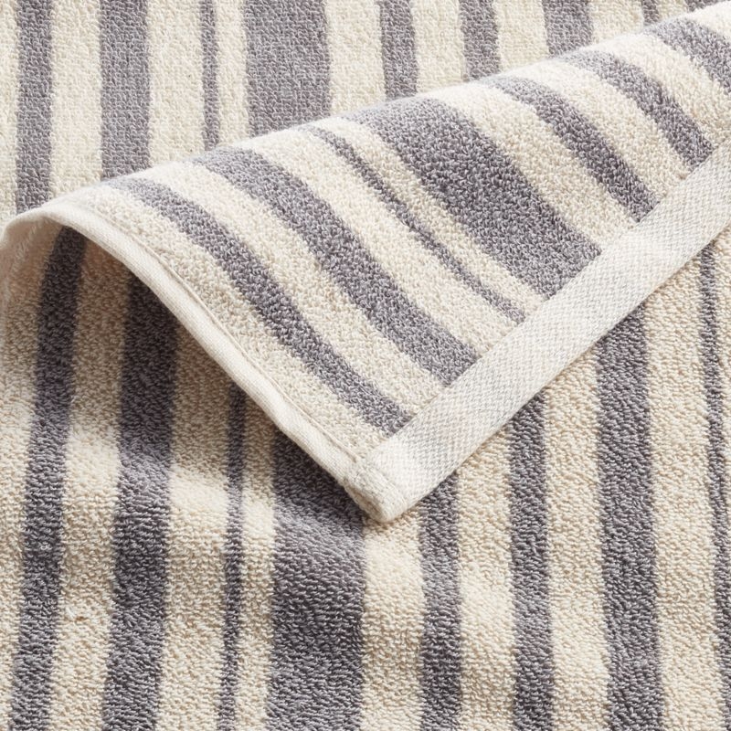 Elmont Slate Stripe Hand Towel - Image 1