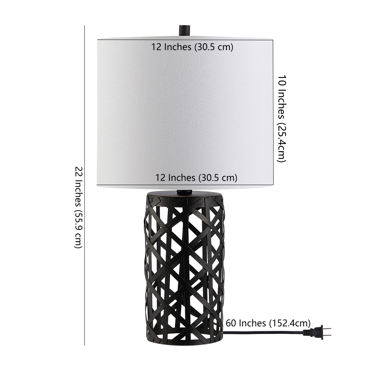 Berny 22" Table Lamp - Black - Image 0