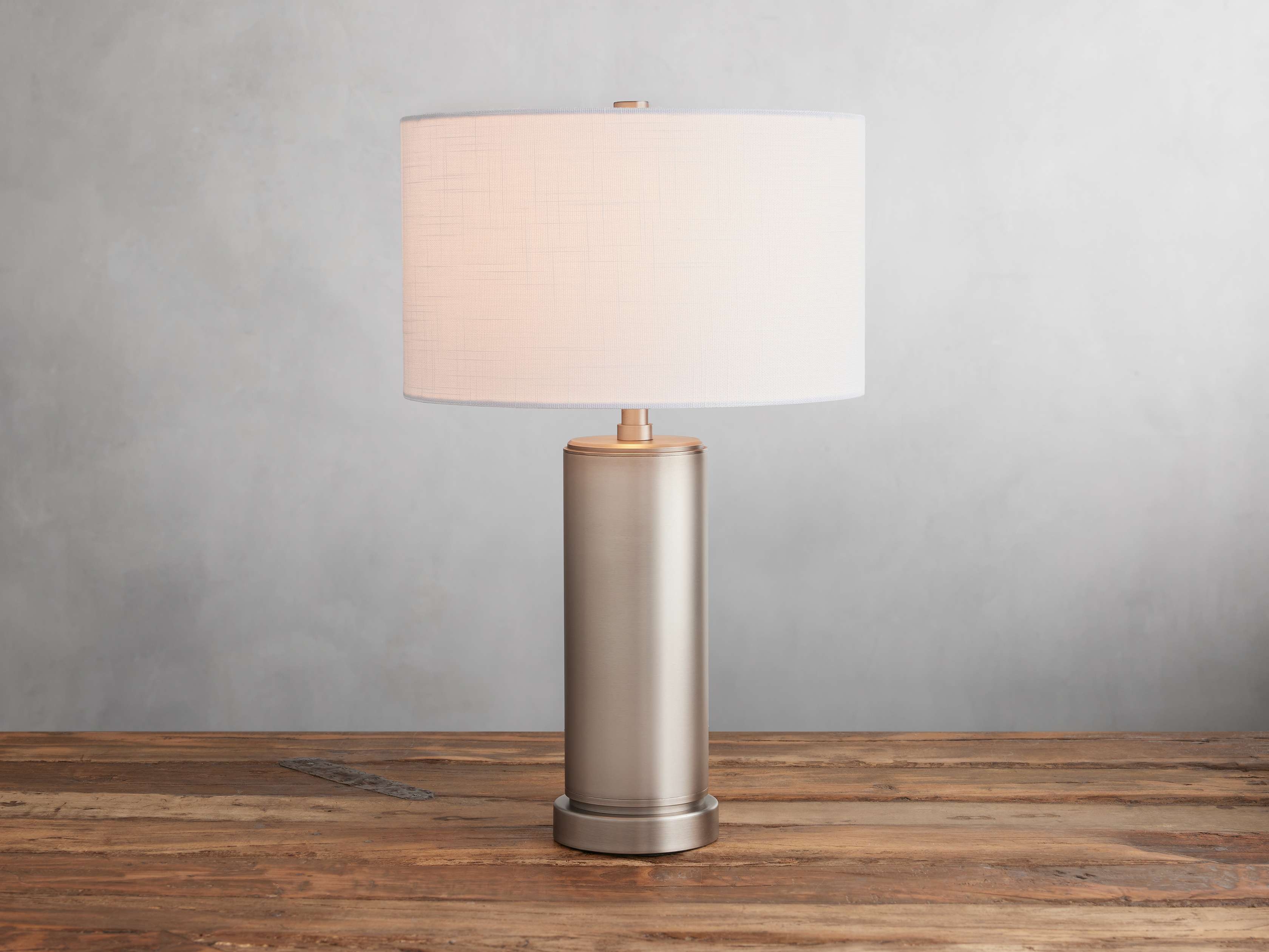 Linden Table Lamp in Metal 20" Silver  Pewter  - Image 0