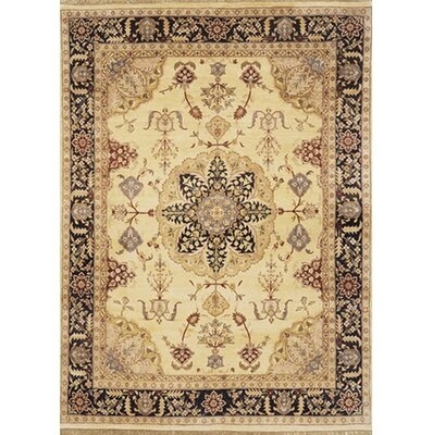 Signature Masterpiece Oriental Hand-Knotted Gold/Yellow Area Rug - Image 0