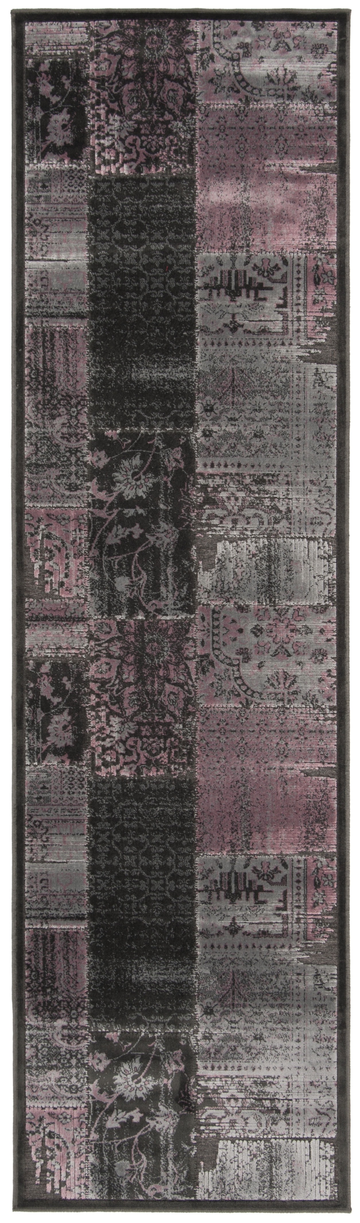Arlo Home Woven Area Rug, PAR100-330, Charcoal/Multi,  2' 2" X 8' - Image 0