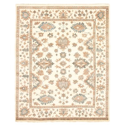 One-of-a-Kind Hand-Knotted New Age 8' x 9'9" Wool Area Rug in Ivory/Brown - Image 0