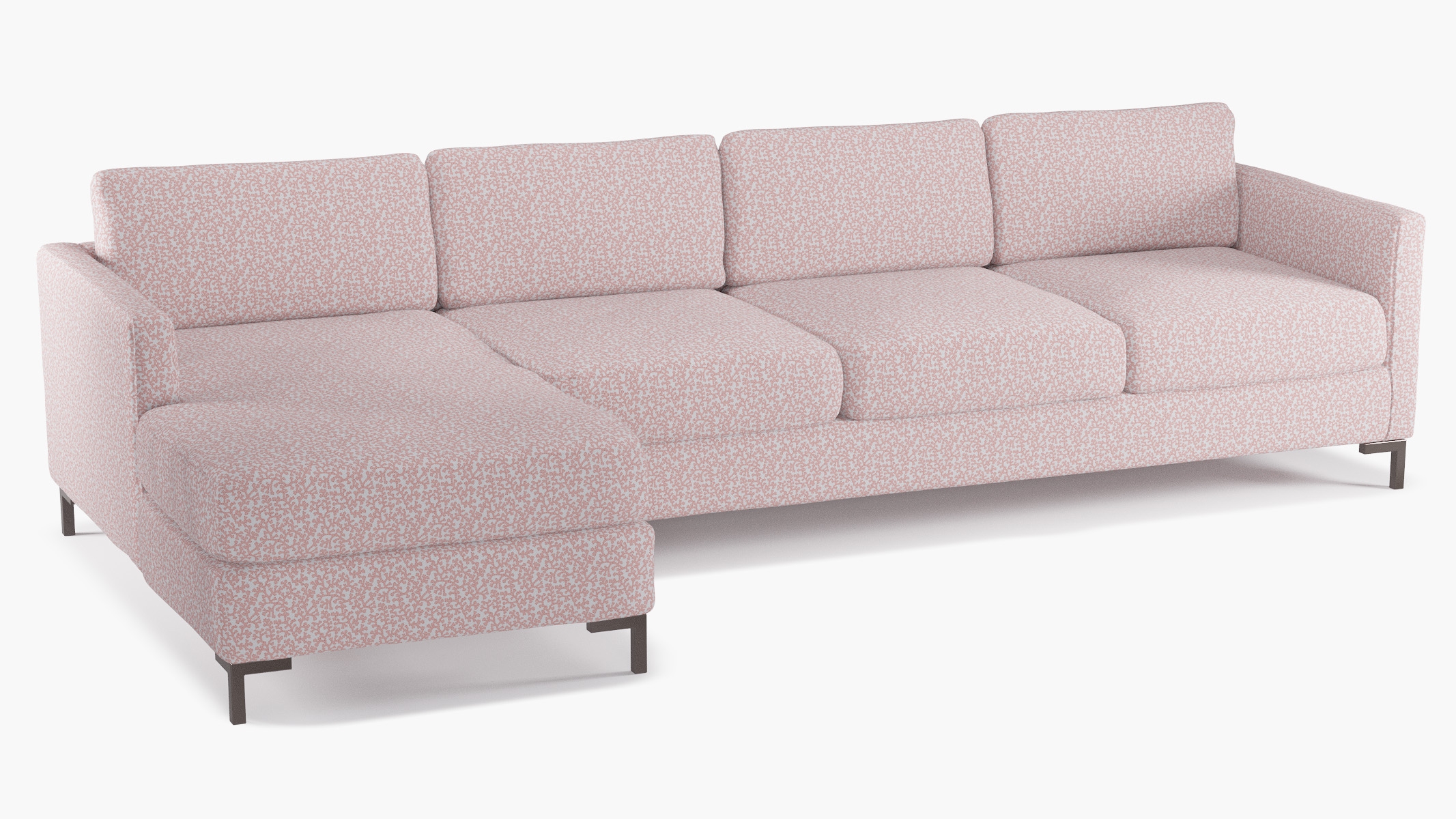 Modern Sectional, Left Facing, Flamingo Hele Bay, Bronze L Leg - Image 1