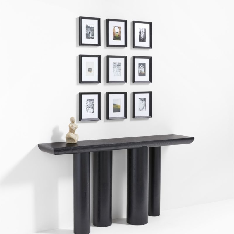 Icon Wood 9-Piece 4x6 Black Gallery Wall Frame Set - Image 1