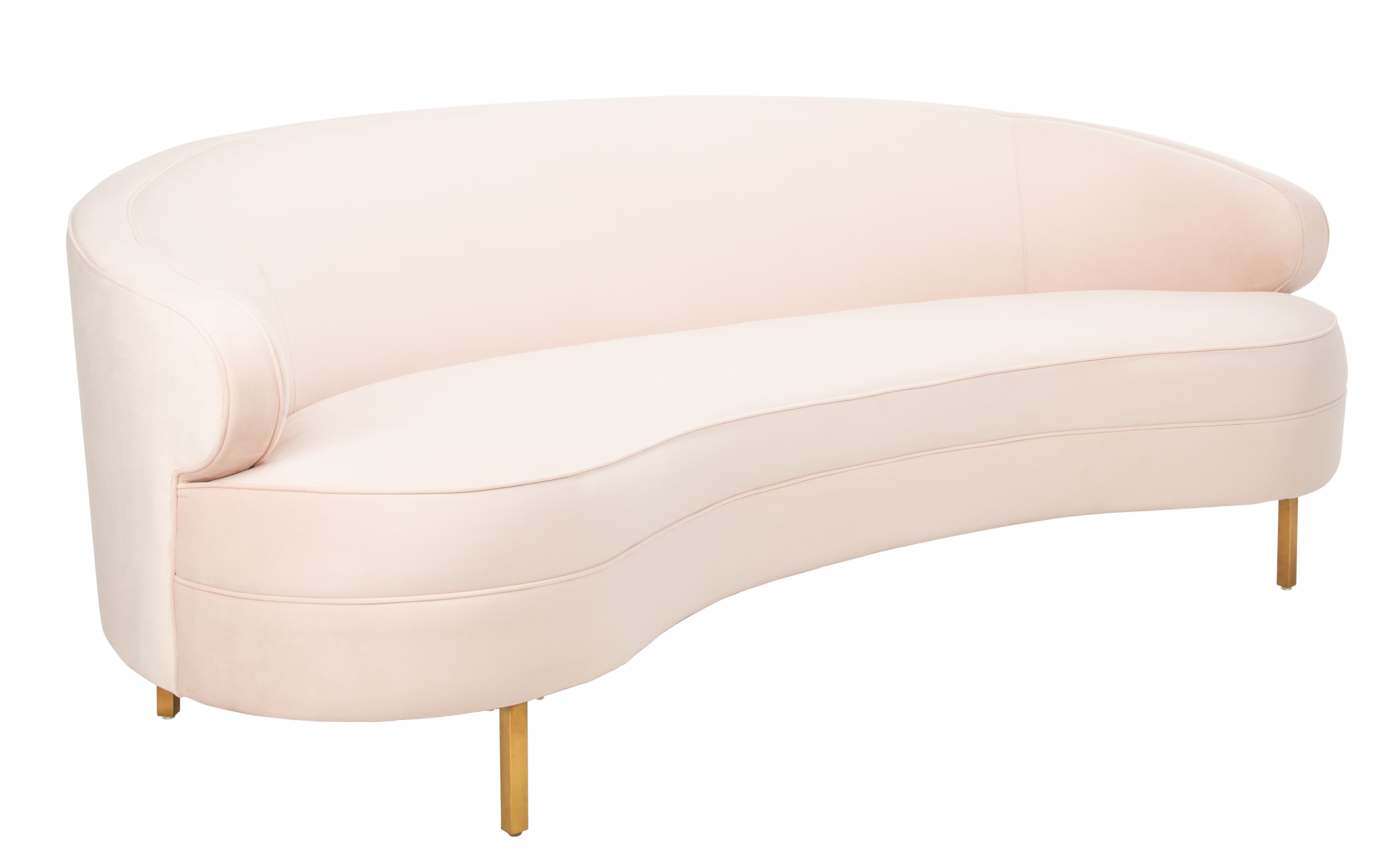 Primrose Curved Sofa - Light Pink - Safavieh - Image 2