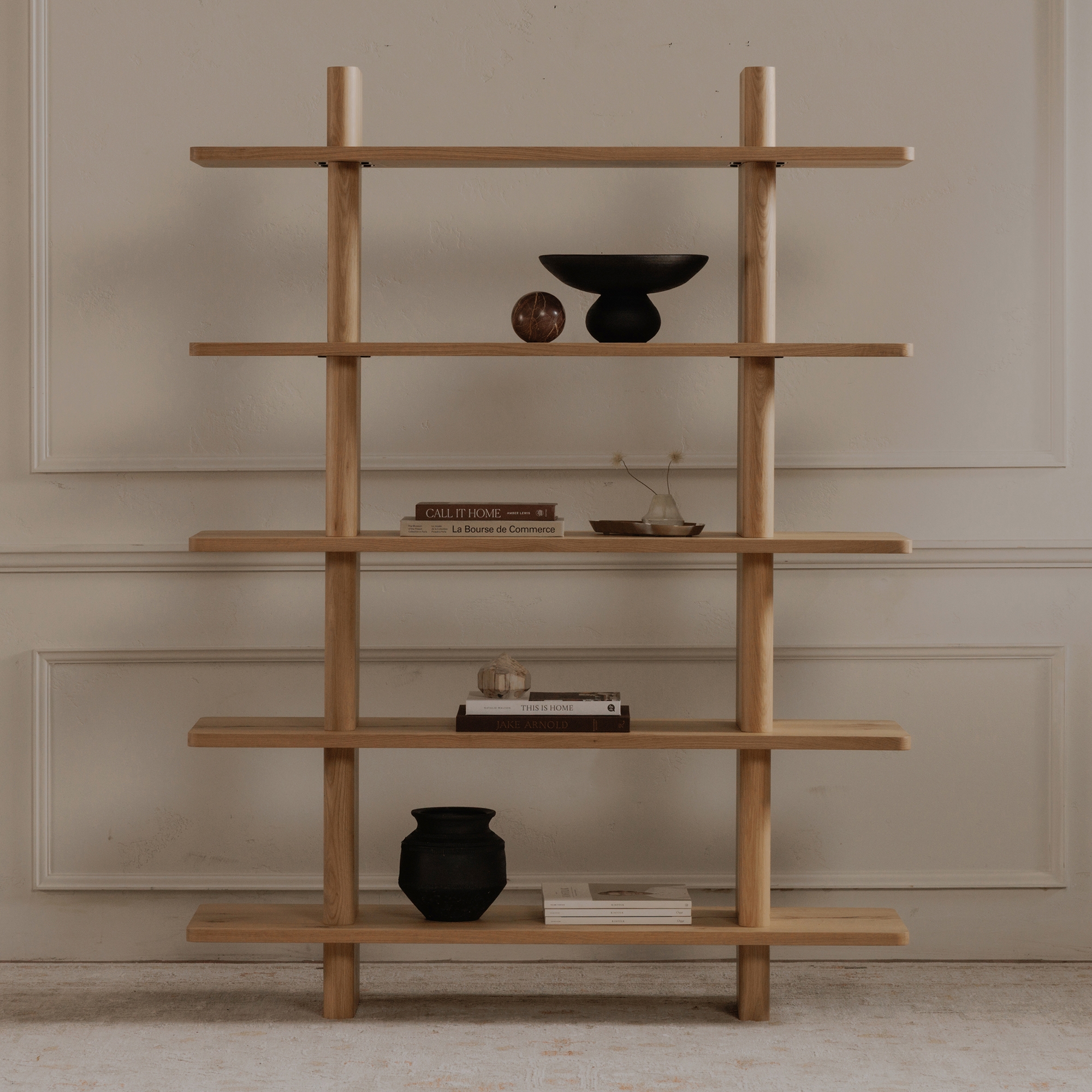 Casey Large Bookcase Rustic Oak - Image 4