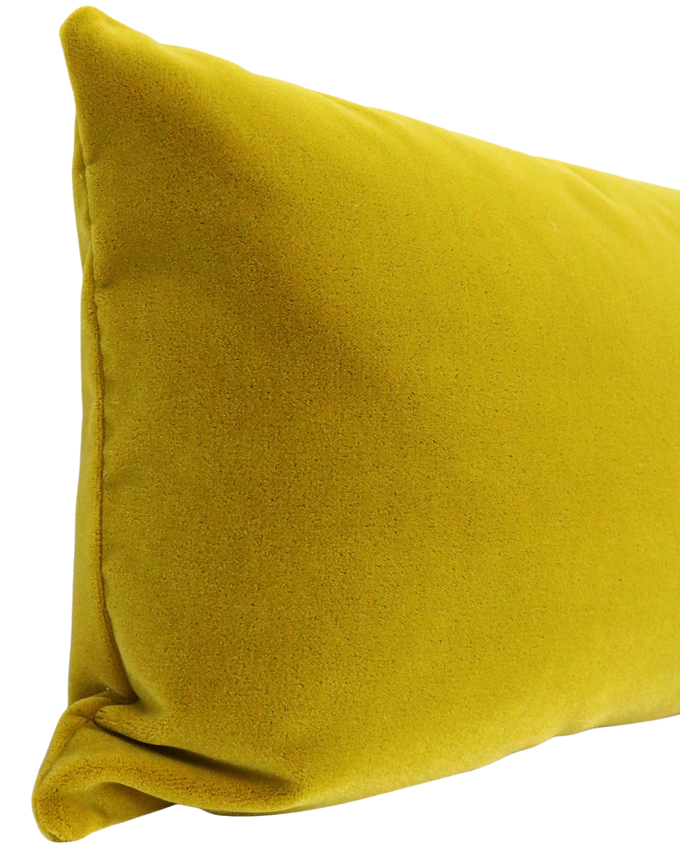 THE XL LUMBAR :: MOHAIR VELVET // CHARTREUSE - BY THE YARD - Image 3