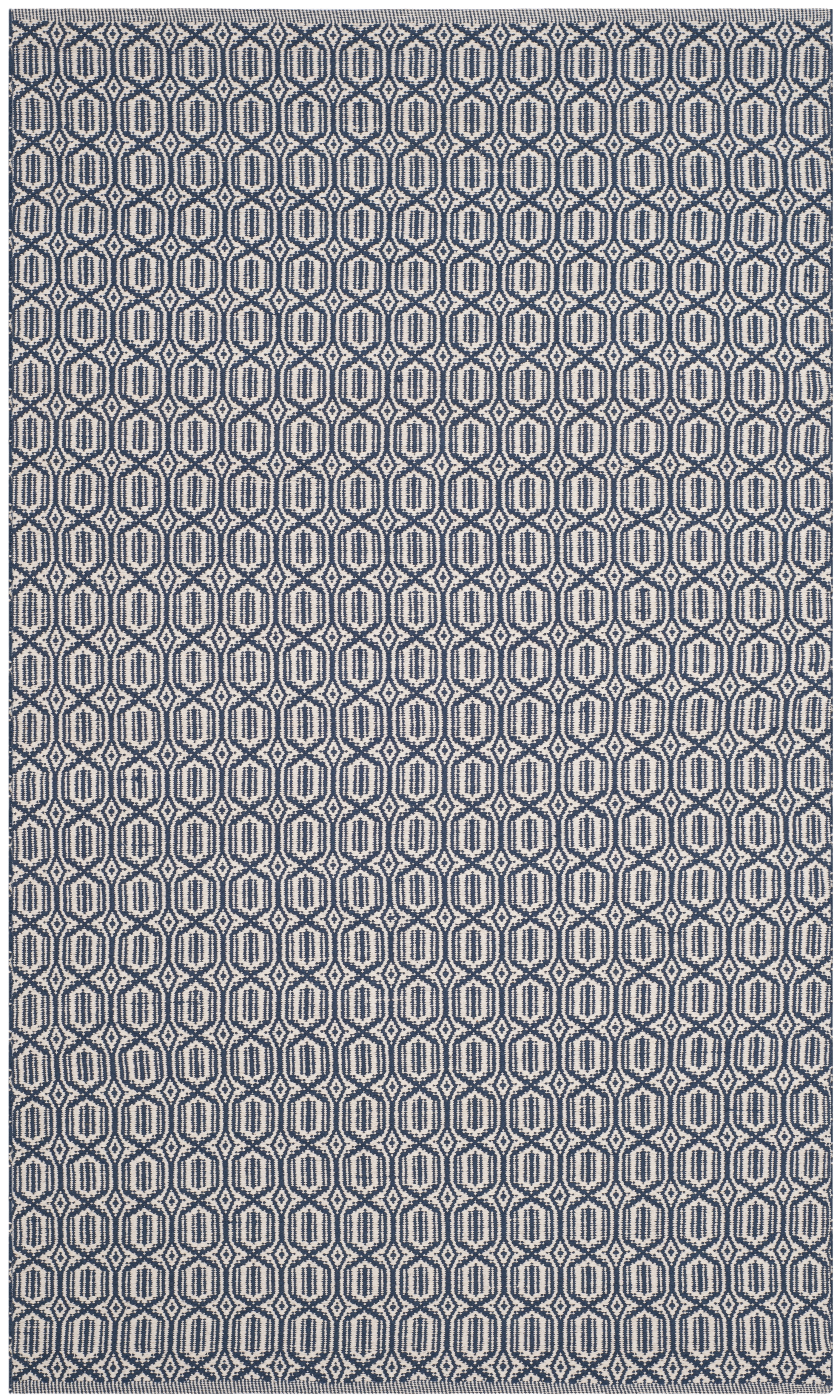 Arlo Home Hand Woven Area Rug, MTK333B, Ivory/Navy,  5' X 8' - Image 0