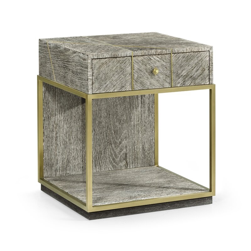 Jonathan Charles Fine Furniture 1 - Drawer Solid Wood Nightstand in Gray - Image 0