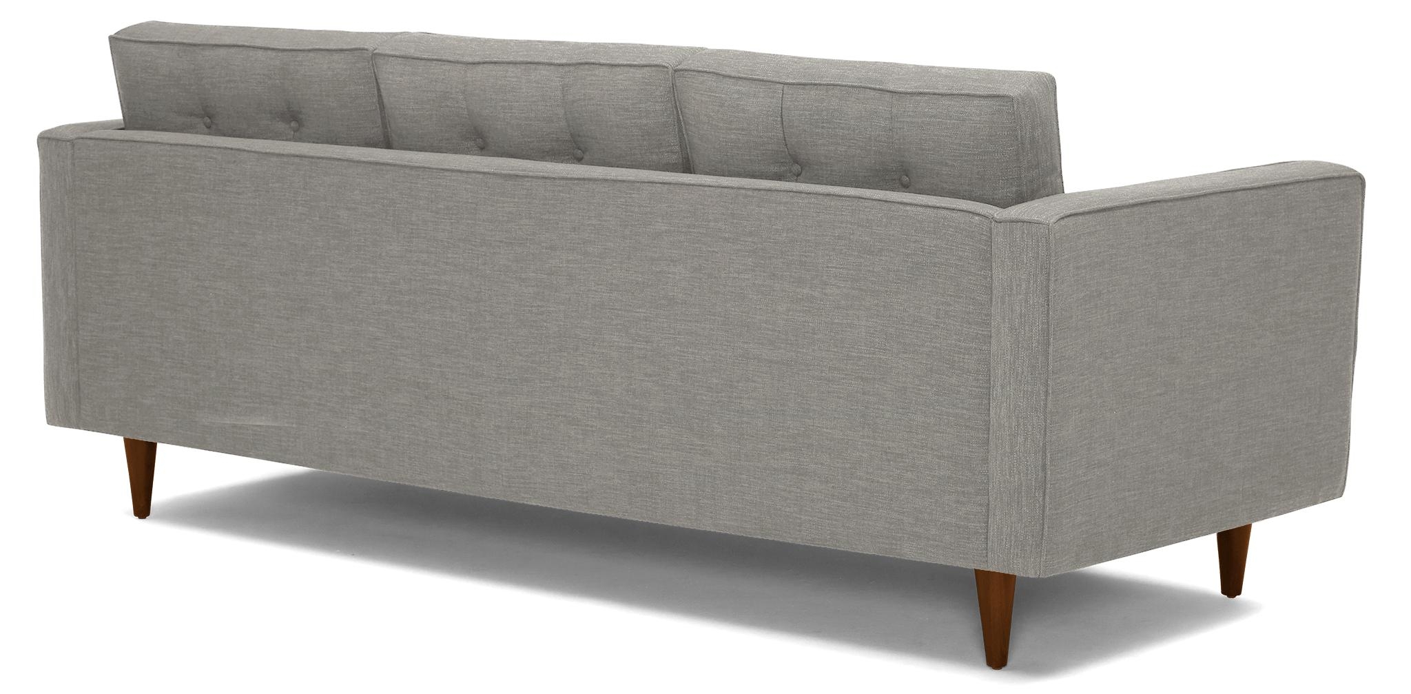 White Braxton Mid Century Modern Sofa - Bloke Cotton - Mocha - Image 3