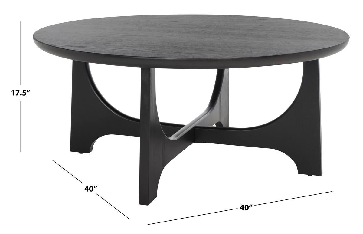 Sasha Wood Coffee Table - Black - Image 7