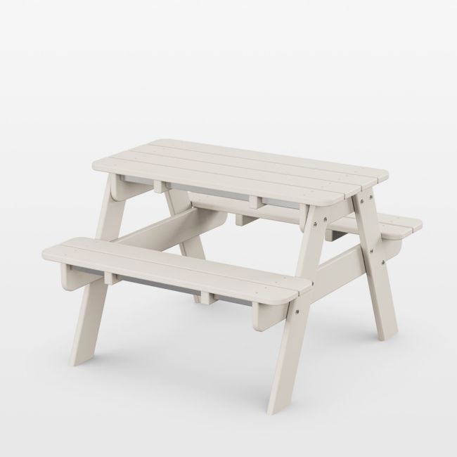 Sand Brown Outdoor Kids Picnic Table by POLYWOOD ® - Image 0