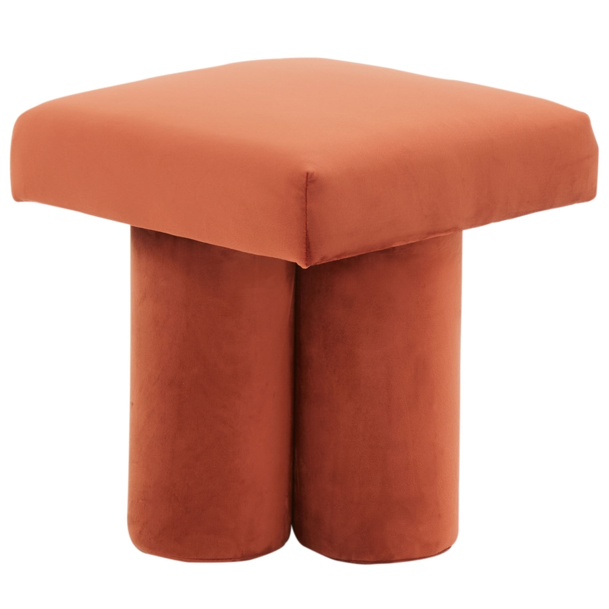 Deangelo Velvet Ottoman - Rust - Image 2