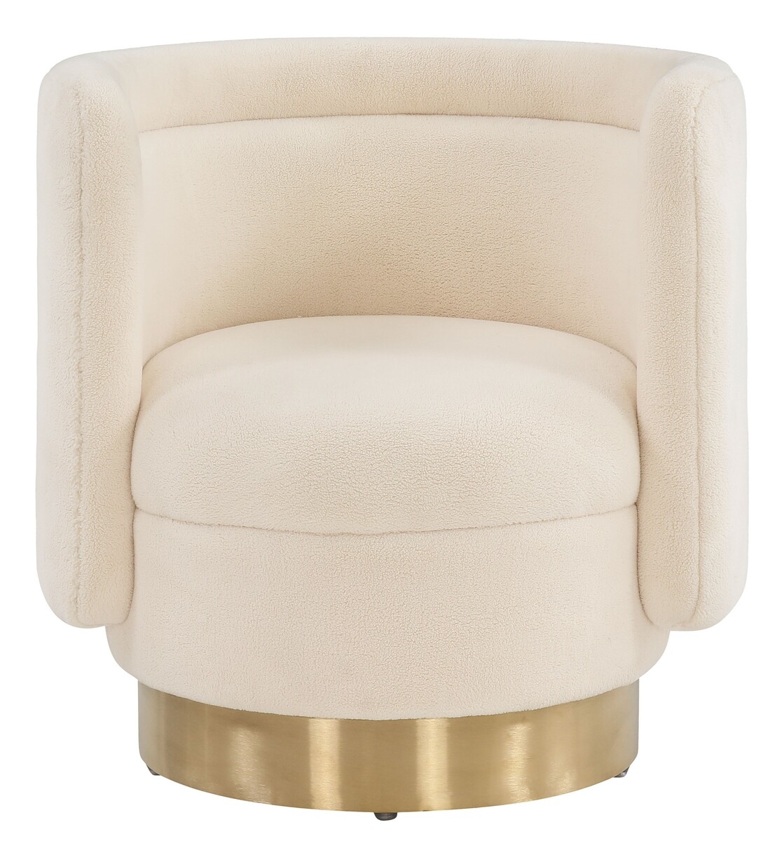 Brynlee Swivel Accent Chair - Ivory/Gold - Image 0