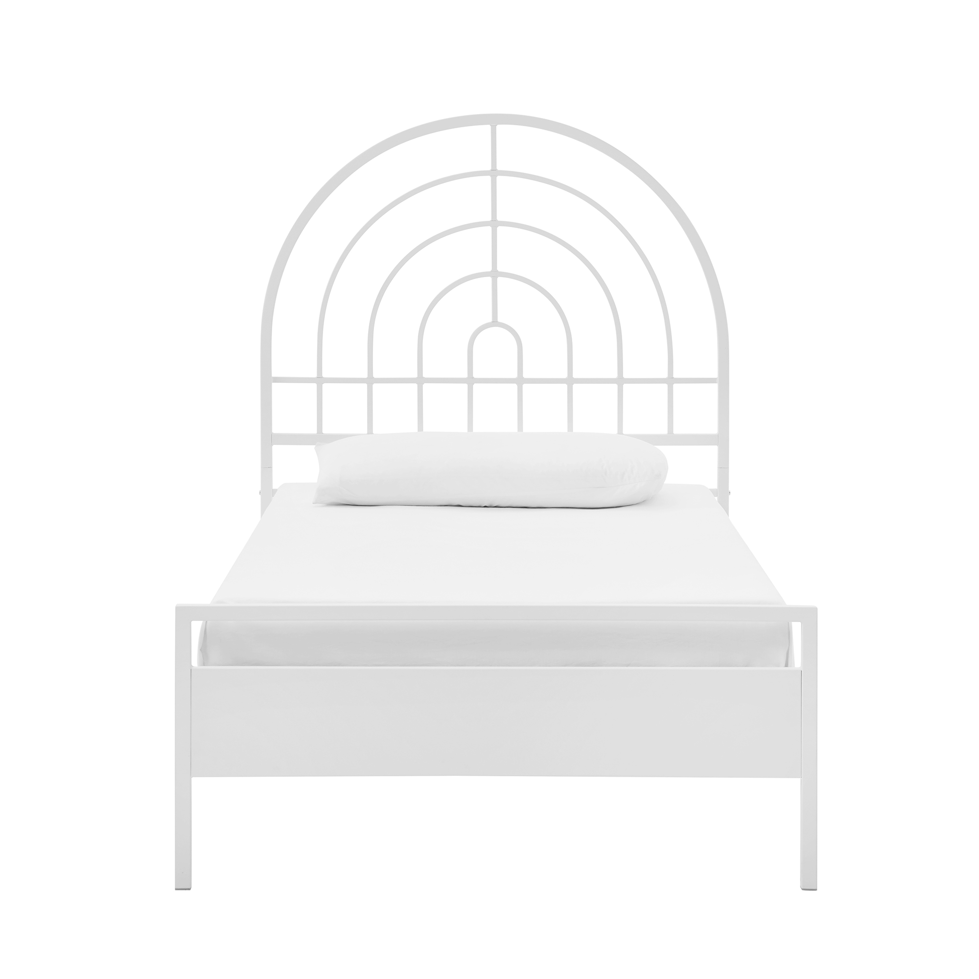 Contemporary Metal Twin Bed - White - Image 6