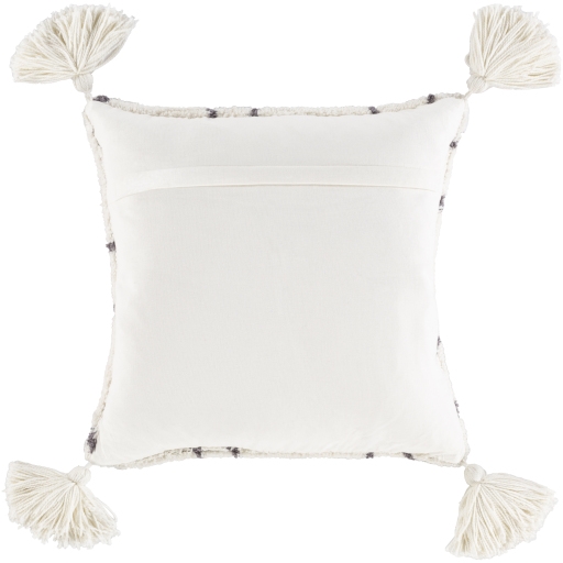 Omari Pillow, 18" x 18", Cream, with Polyester Insert - Image 1