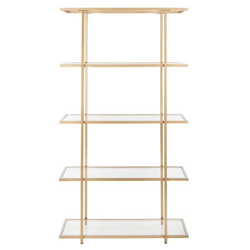 Audrey Stainless Steel Etagere Bookcase, 72" - Image 3