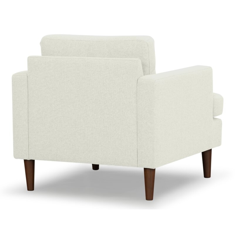 Laine 34'' Wide Tufted Polyester Armchair, Cream - Image 5