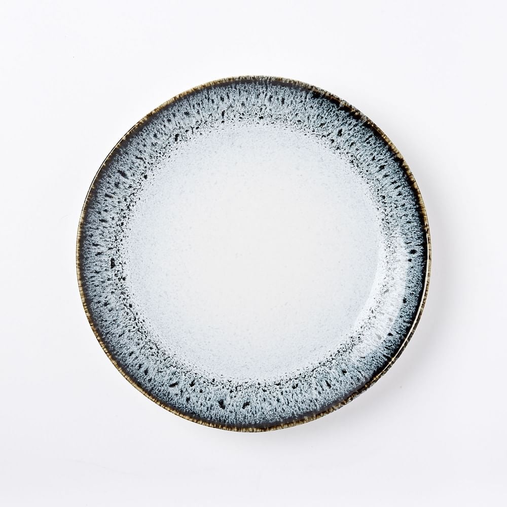 Reactive Glaze Salad Plate, Black + White, Set of 4 - Image 0