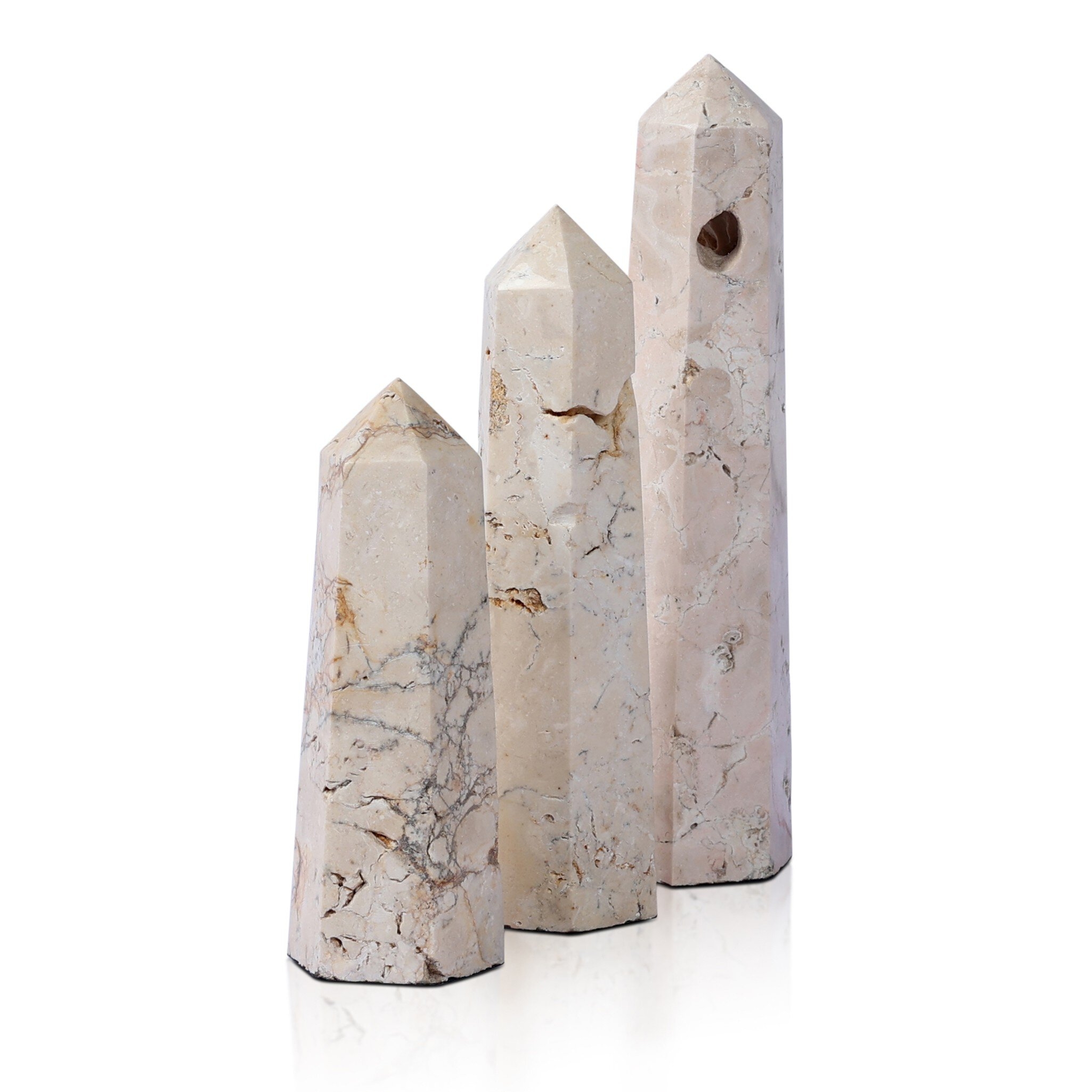 Travertine Obelisk Set - Romano Fosse Travertine - Image 0