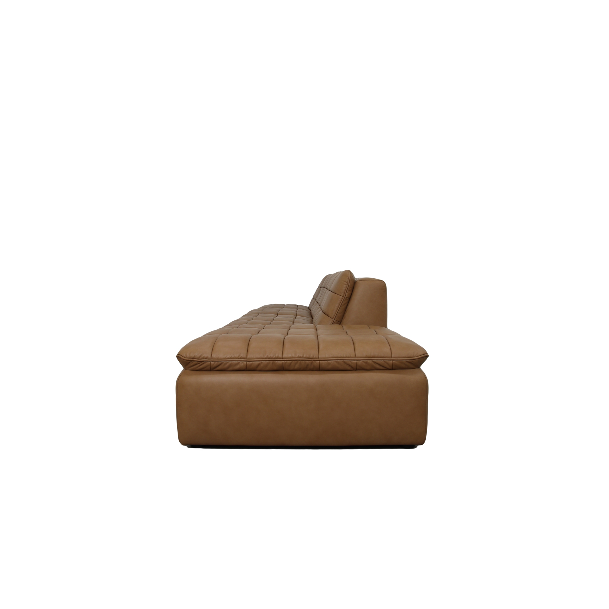 Lino Lounge Modular Sectional Tan Leather - Image 3