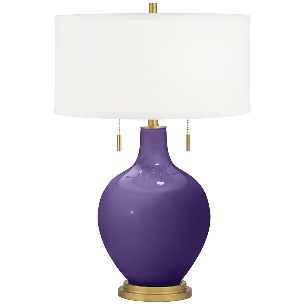 Color Plus Toby Brass 28" High Izmir Purple Table Lamp - Image 0