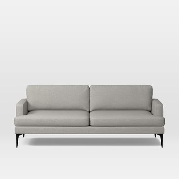 Andes Grand Sofa, Poly , Twill, Silver, Dark Pewter - Image 0