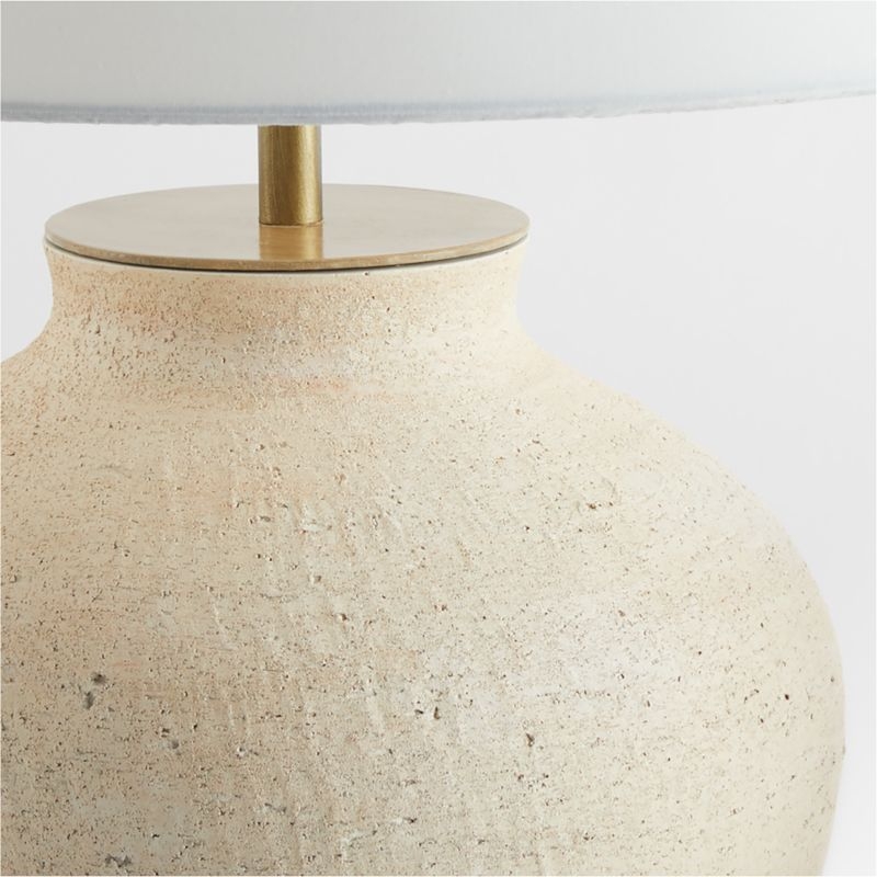 Corfu Cream Table Lamp with Linen Taper Shade - Image 3
