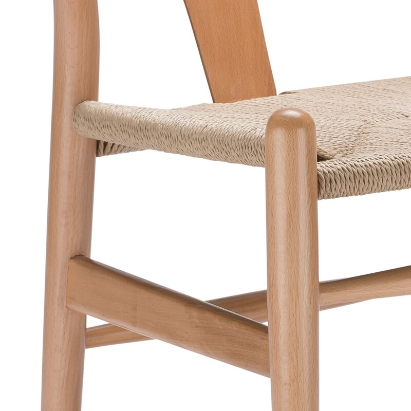 Dayanara Solid Wood Slat Back Side Chair, Natural - Image 3