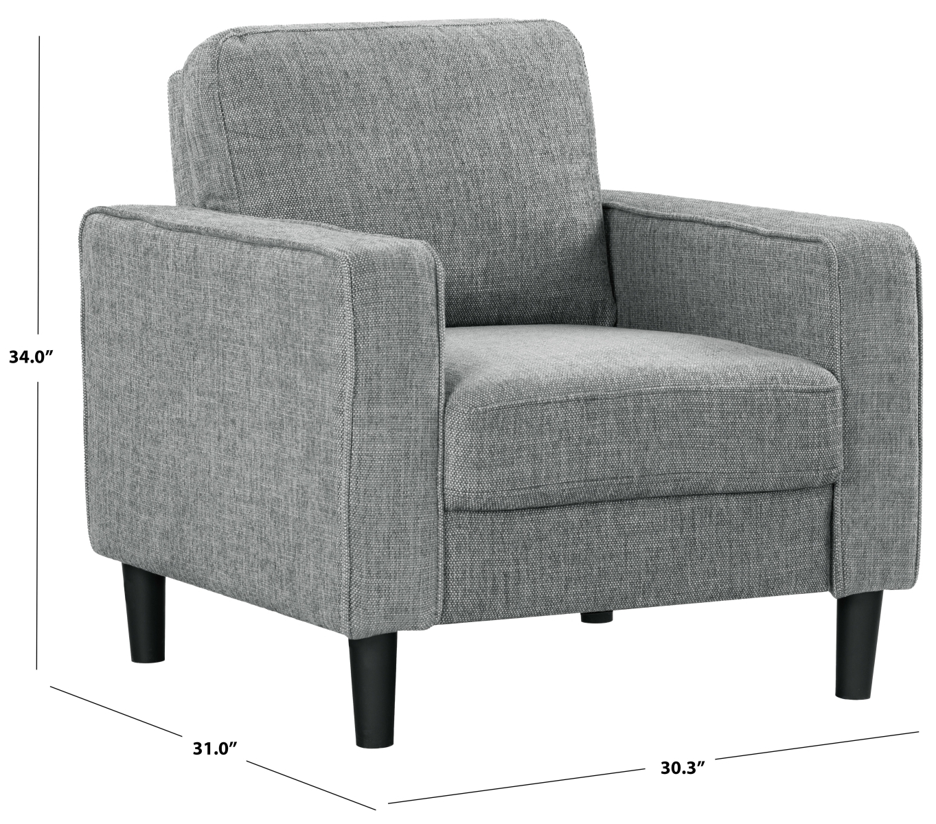 Felicianya Modern Accent Chair - Grey - Image 9