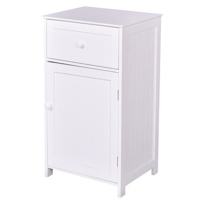 White Storage Cabinet Bathroom Organizer - Image 0