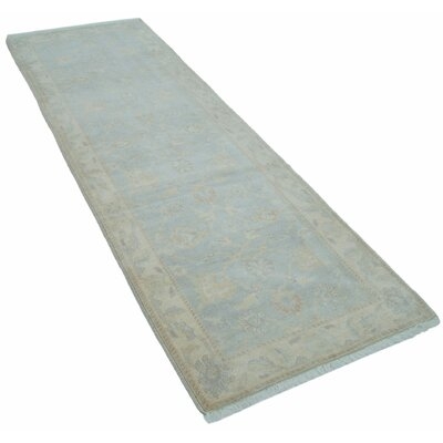 One-of-a-Kind Petek Hand-Knotted 1960s Turkish Sage Green 3' x 8' Runner Area Rug - Image 0
