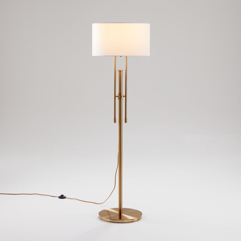 Cameron Brass Adjustable Floor Lamp - Image 1