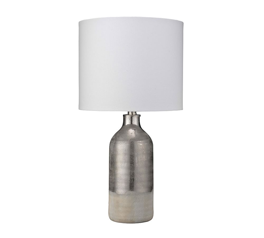 Greenway Ceramic Table Lamp, Silvered Taupe & Off-White - Image 0