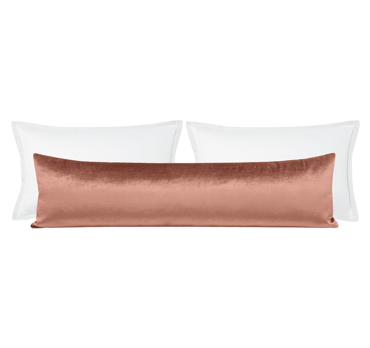 THE XL LUMBAR :: FAUX SILK VELVET // ROSE GOLD - 14" X 48" - Image 0