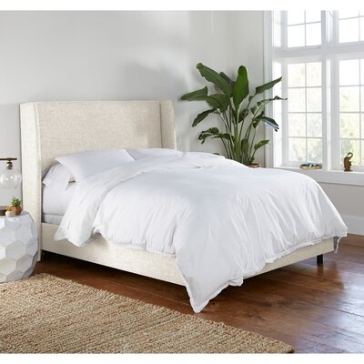 Holst Upholstered Low Profile Standard Bed, Zuma White, King - Image 1