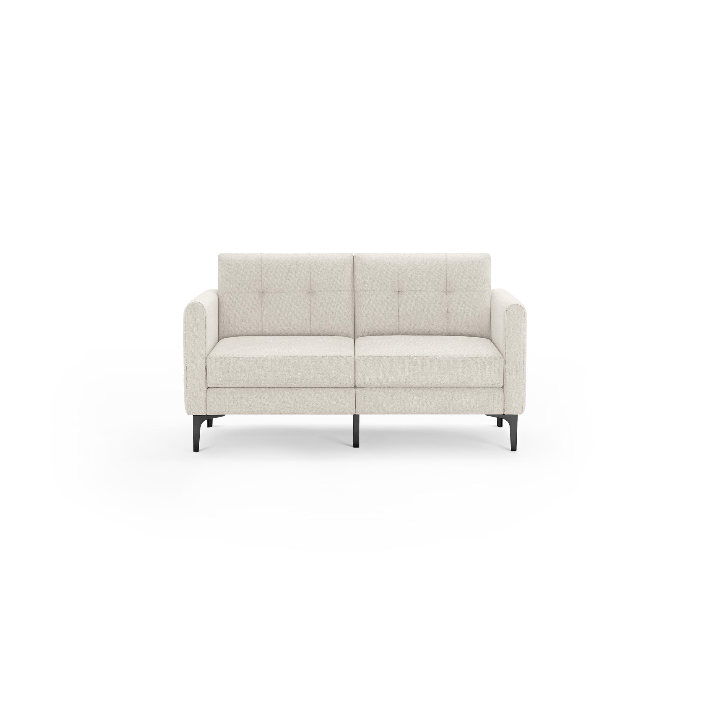 Nomad Loveseat - Ivory - Performance Basketweave / Black - Metal / Arch - Image 1