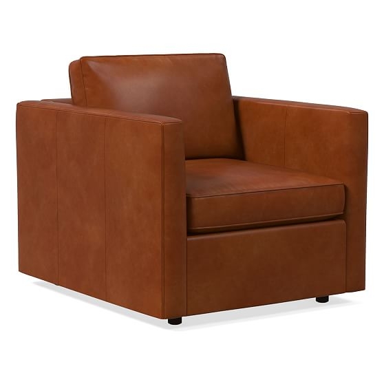Open Box: Harris Chair, Poly, Saddle Leather, Nut - Image 0