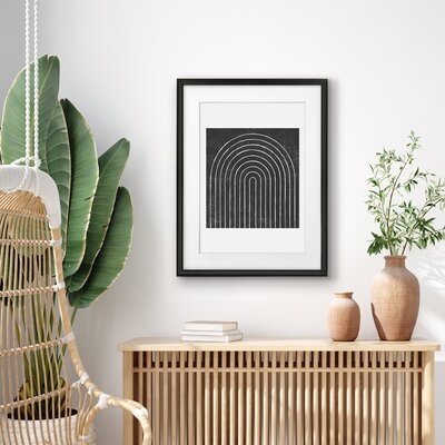 Americanflat Rainbow Woodblock By Roseanne Kenny - White Matted Framed Print 11 X 14 - Image 0