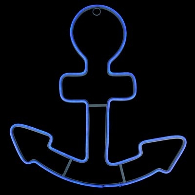 Wayfair Neon Style Anchor Window Silhouette Decoration