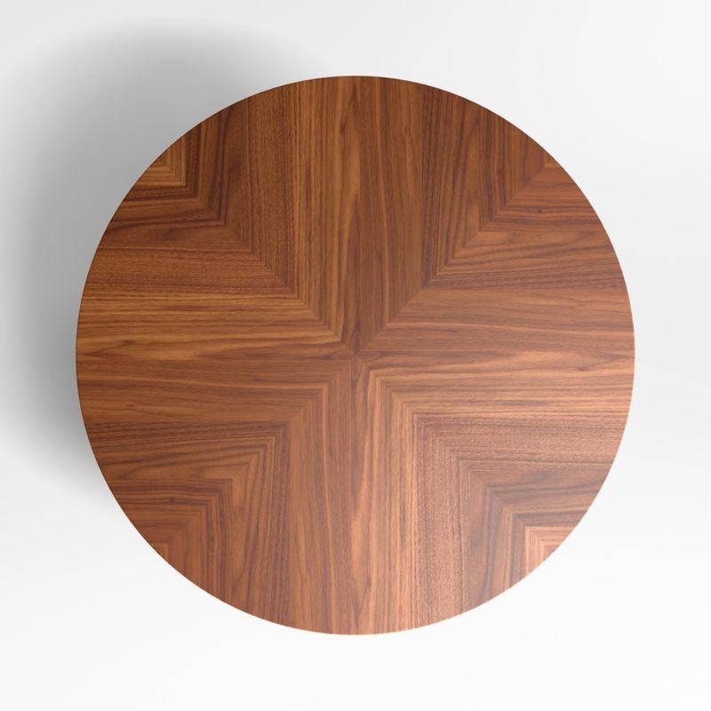 Tate 60" Walnut Wood Round Dining Table - Image 1