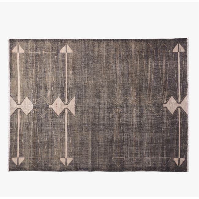 Luma Hand-Knotted Black New Zealand Wool Area Rug 9'x12' by Ackerman - Image 0