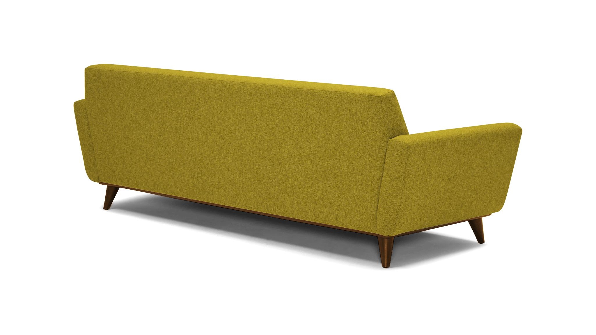 Yellow Hughes Mid Century Modern Grand Sofa - Bloke Goldenrod - Mocha - Image 3