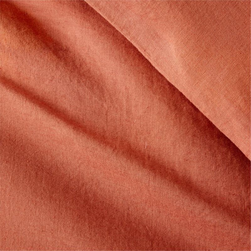 Linen Terracotta Full/Queen Duvet Cover - Image 1