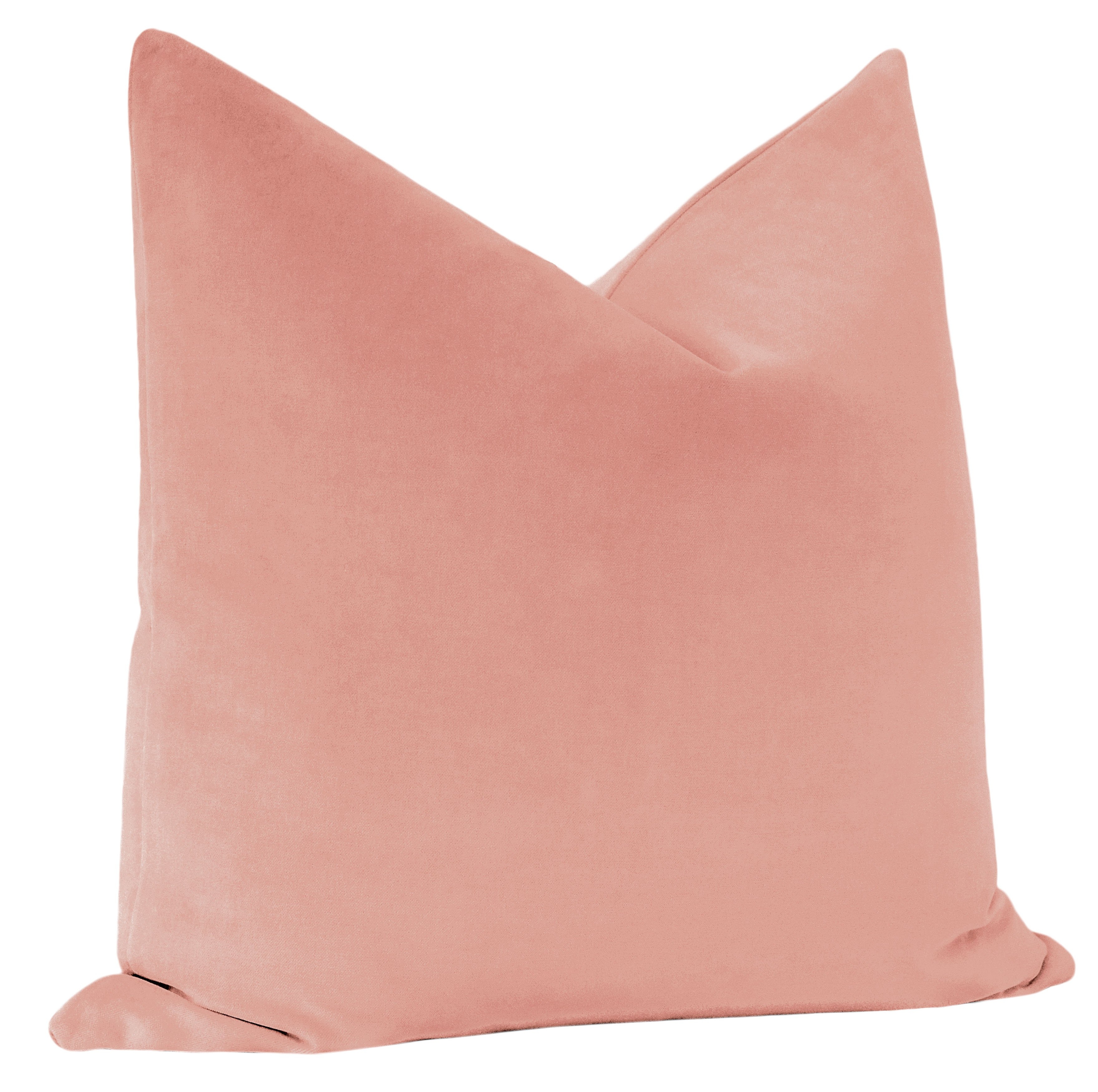 Classic Velvet Pillow Cover, Blush, 18" x 18" - Image 1