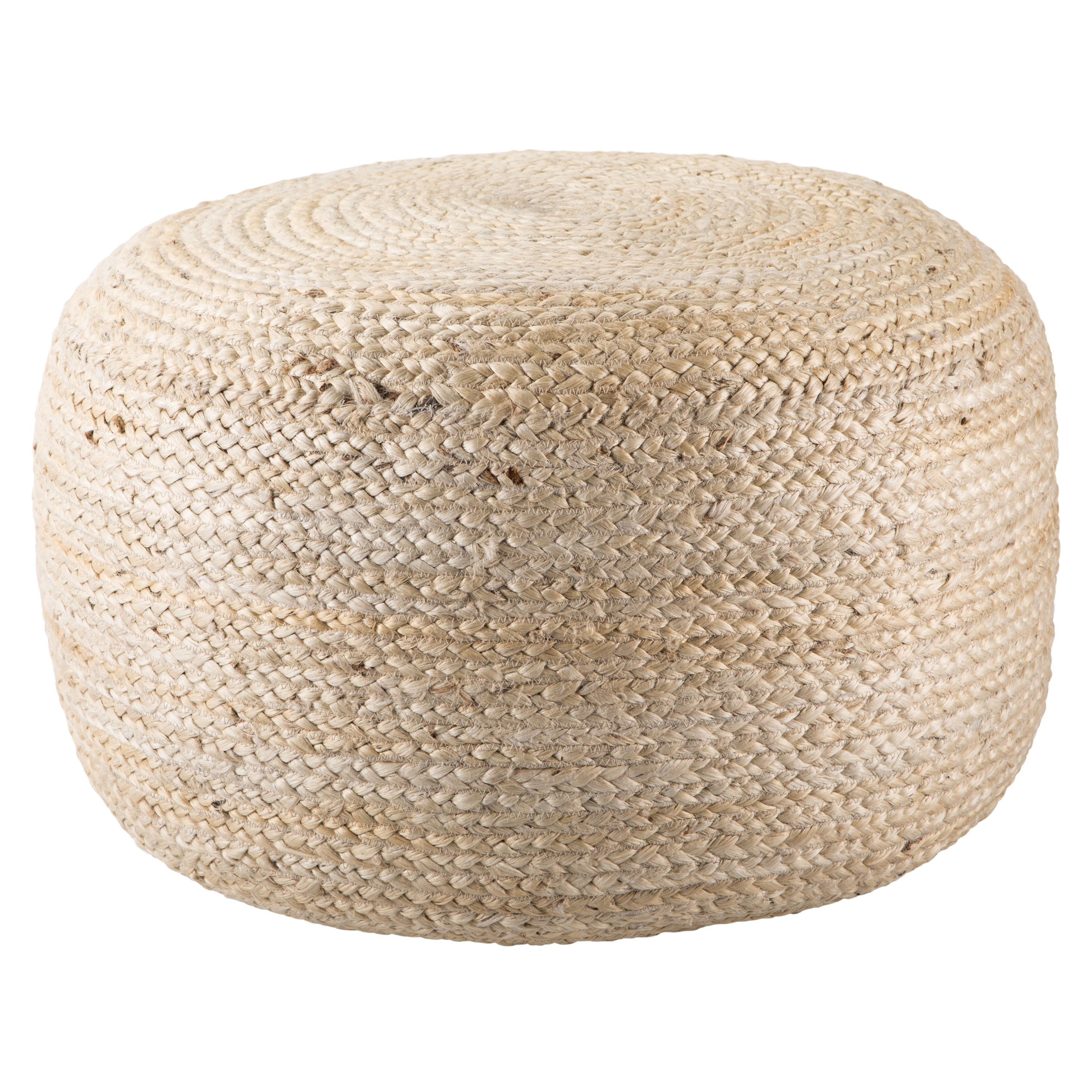 Mesa Solid White Cylinder Pouf - Image 0