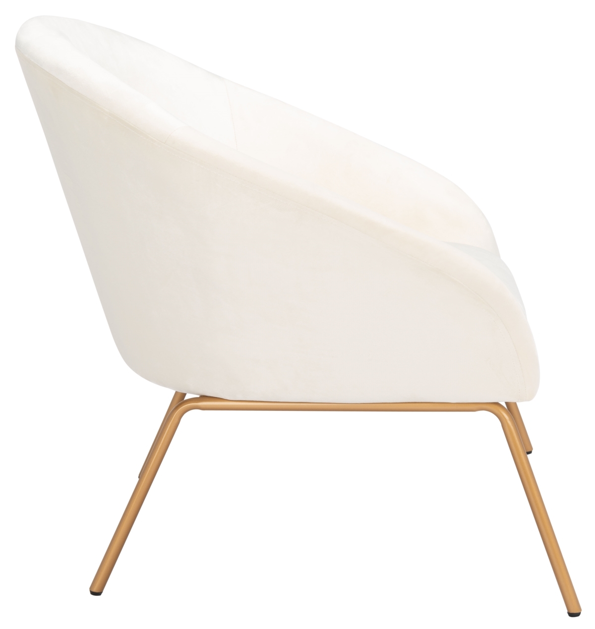 Mandi Velvet Accent Chair - Creme / Gold - Safavieh - Image 5
