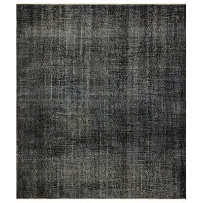One-of-a-Kind Larken Hand-Knotted 1960s 7'1" x 8'1" Area Rug in Black - Image 0